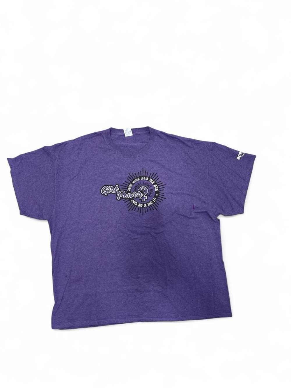 ✨Purple Port & Company cotton top with 'Girl Power' graphic, size 3XL✨